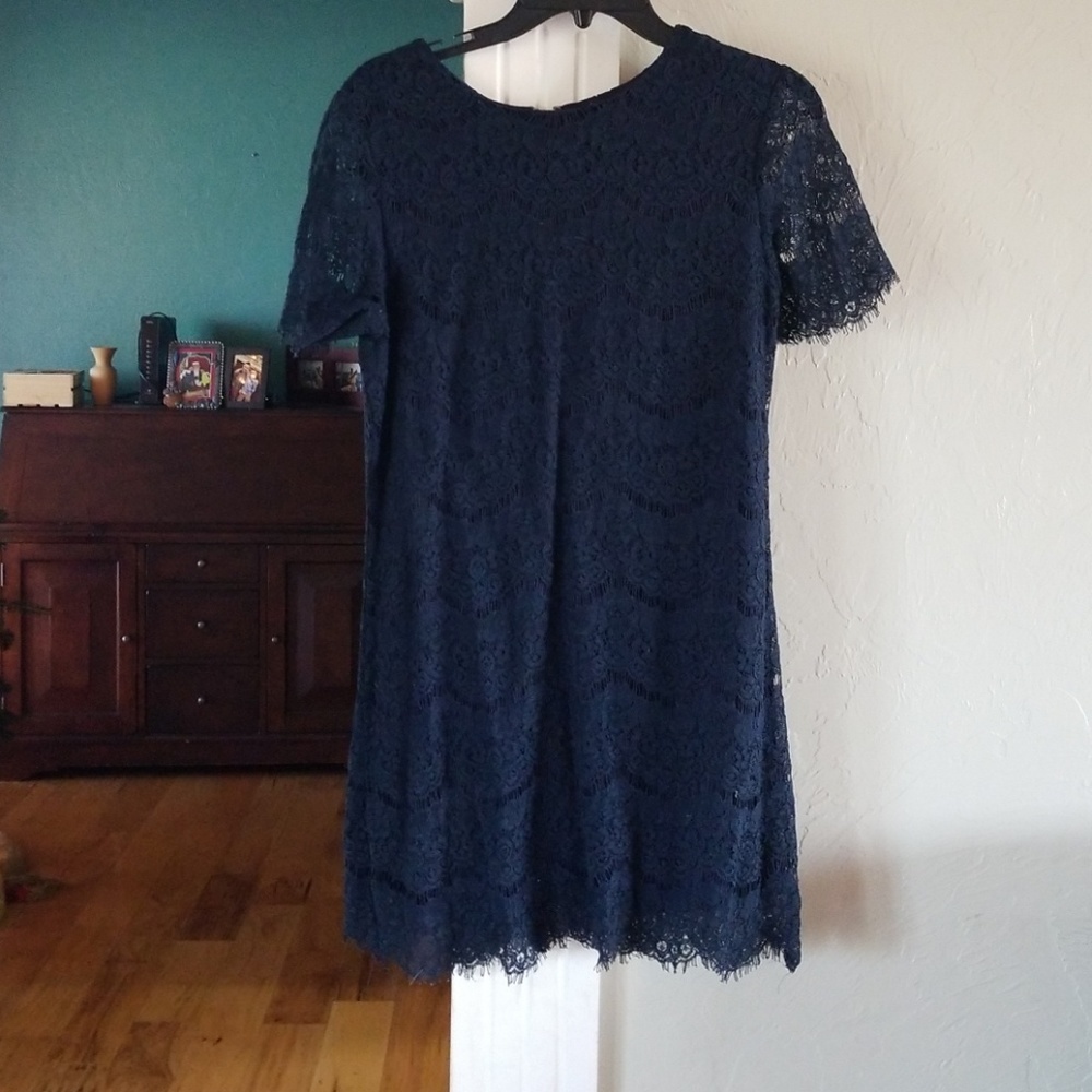 Navy lace dress